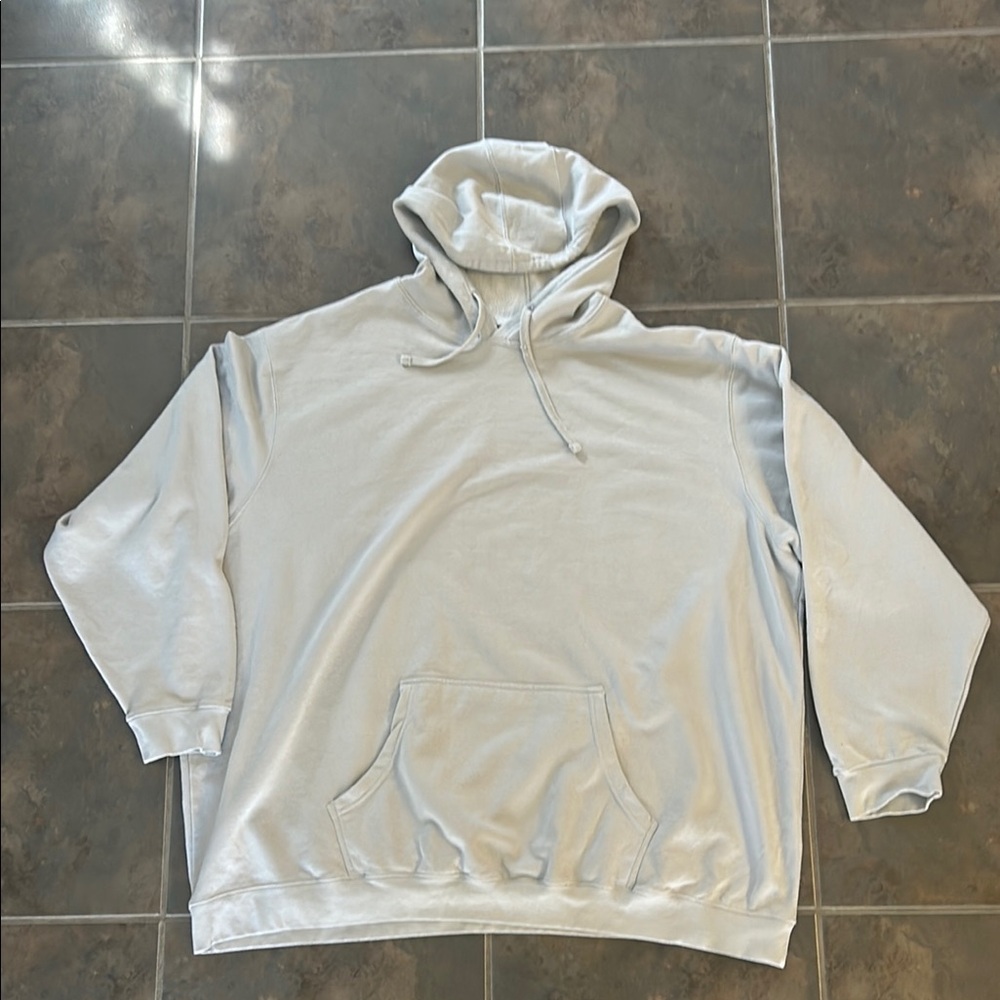 5XL KINGS Size brand Dove Grey Pullover Hoodie Kangar pocket